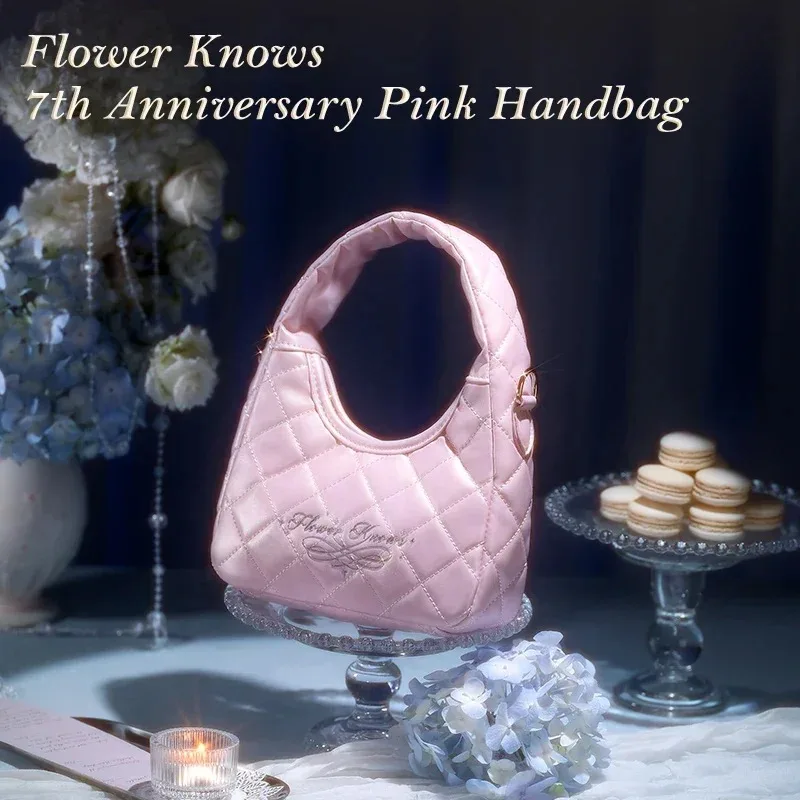 Flower Knows Cosmetic Bag 7th Anniversary Pink Handbag PU Summer