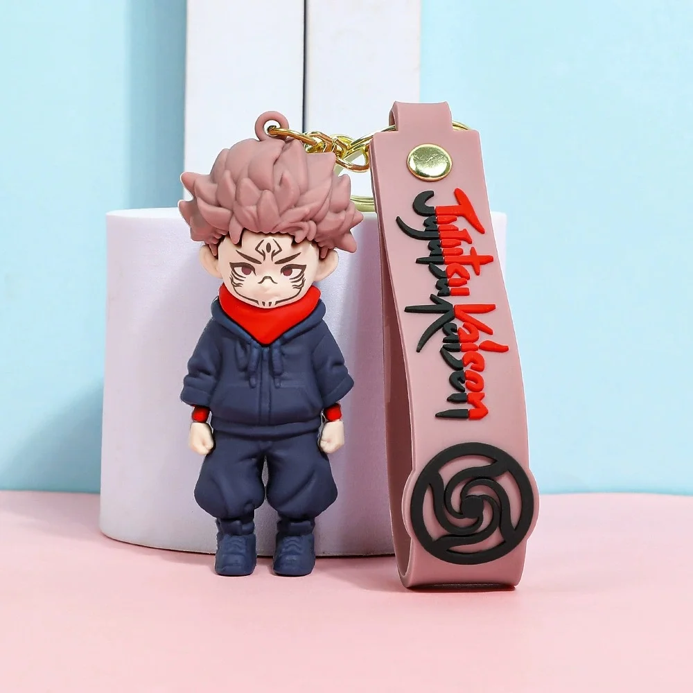 Whimsical Anime Battle Keychain Pendant - Cute Gojo Figure