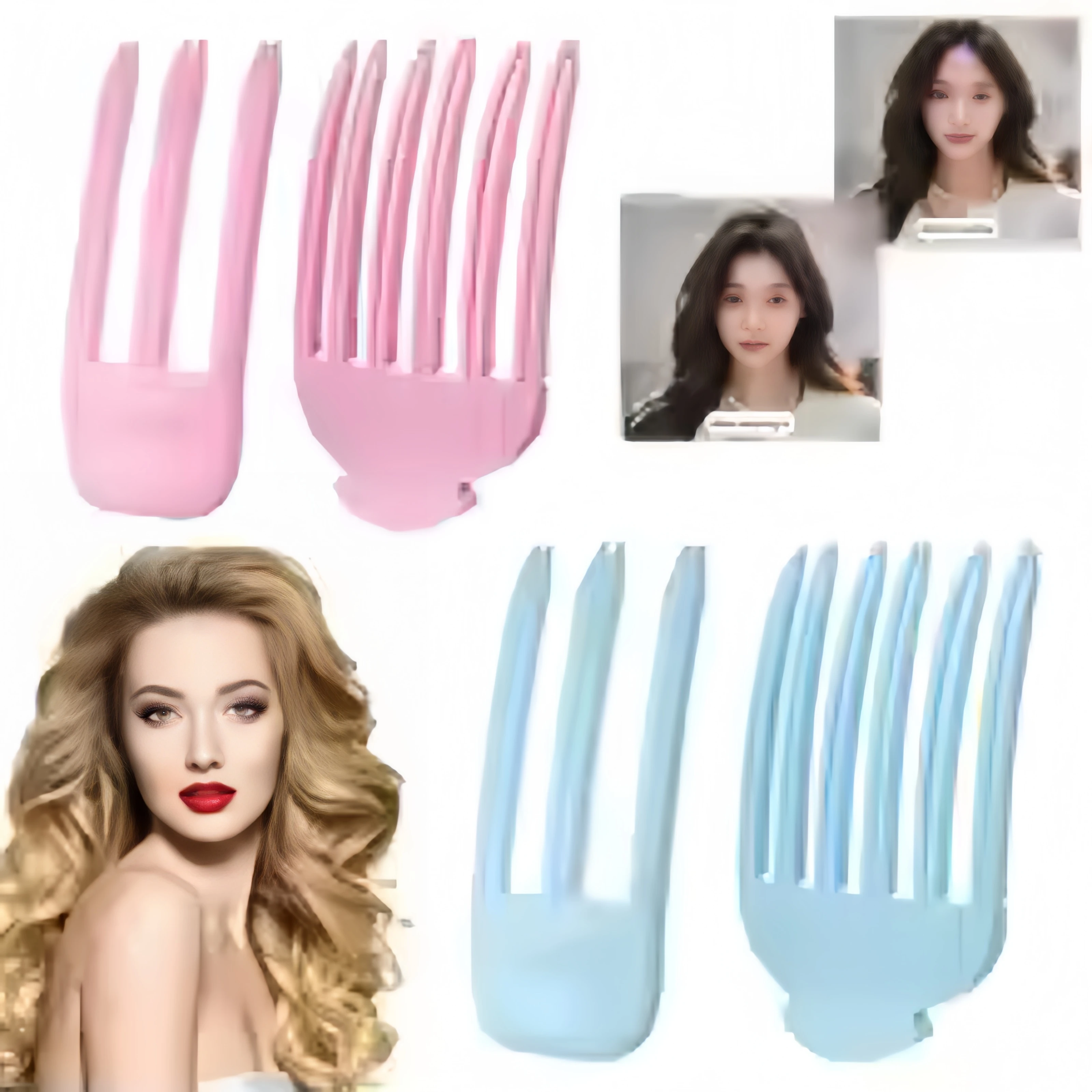 1/2pcs Heatless Hair Care Roots Natural Fluffy Hair Clip No Heat Curler Styling DIY Styling Fluffiness Tool