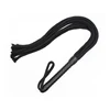48cm Leather Handle Genuine Cotton Rope Loose Whip Horse Whip Riding Crop Flogger Paddle Slapper Horse Training Dressage Whips 5