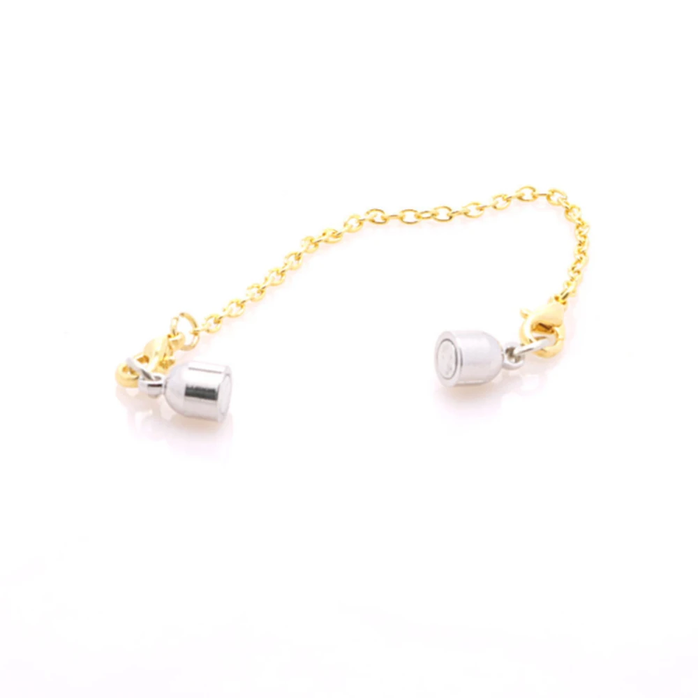 For One Set 5pcs Stainless Steel Necklace Bracelet Extender Chain Set For DIY Jewelry Making