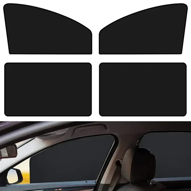 Magnetic Car Window Sunshade Cover Summer UV Protection Car Side Front Rear Window Mesh Curtain Protector Cover Auto Accessories 3