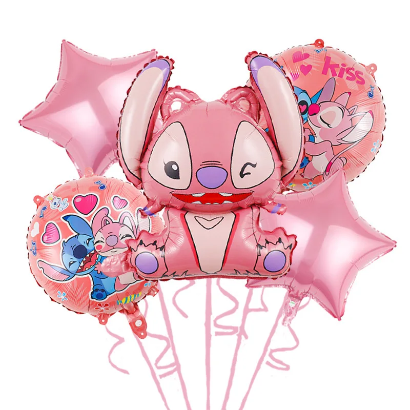 thumbnail image 1 of Decoración para fiesta de cumpleaños de Disney Stitch, vajilla con temática de Lilo y Stitch azul, vasos, globos de ángel, piñata, suministros para fiestas para niños, 1 of 5