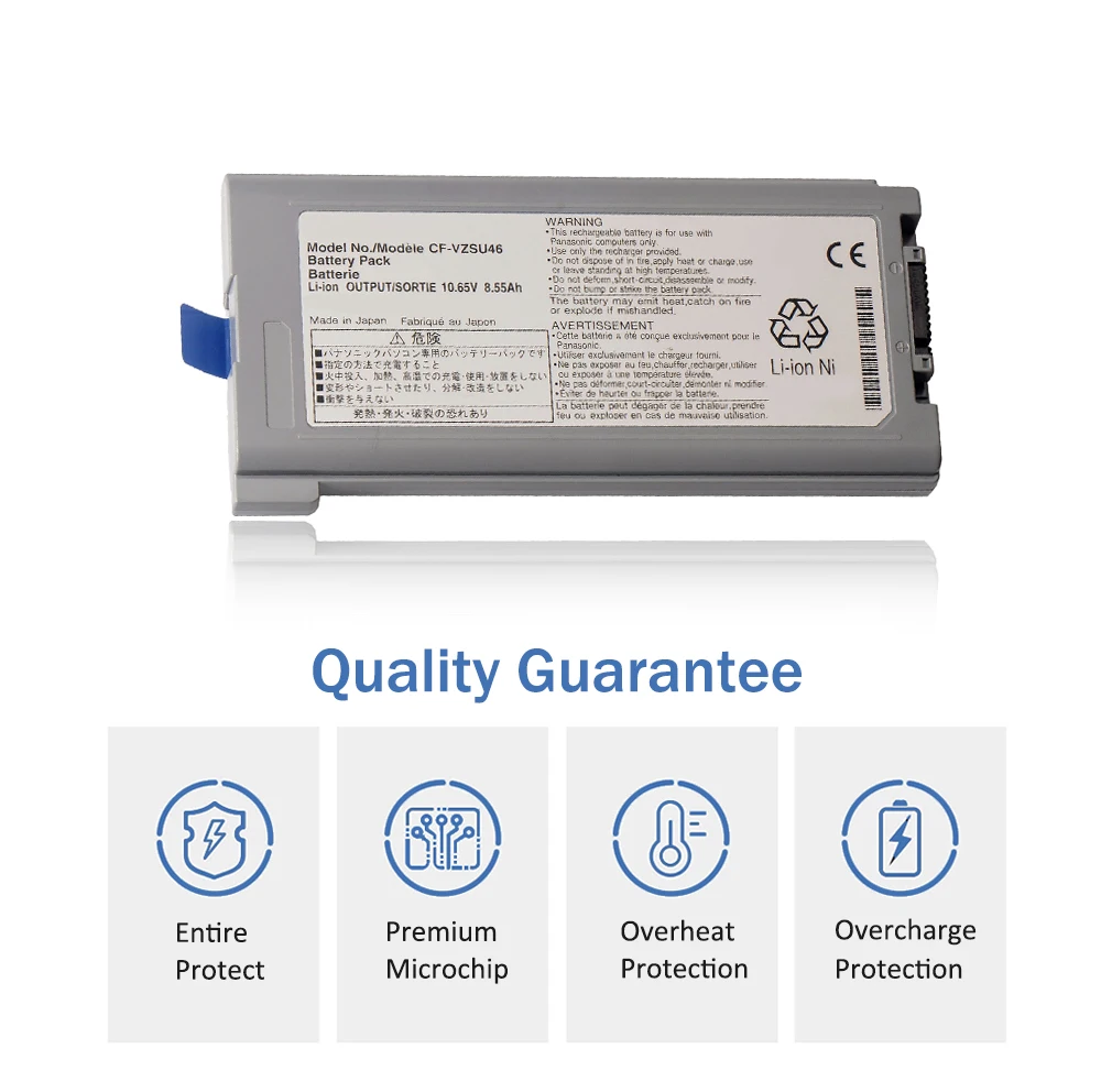 ETESBAY-Bateria do portátil para Panasonic Toughbook, CF-VZSU46,