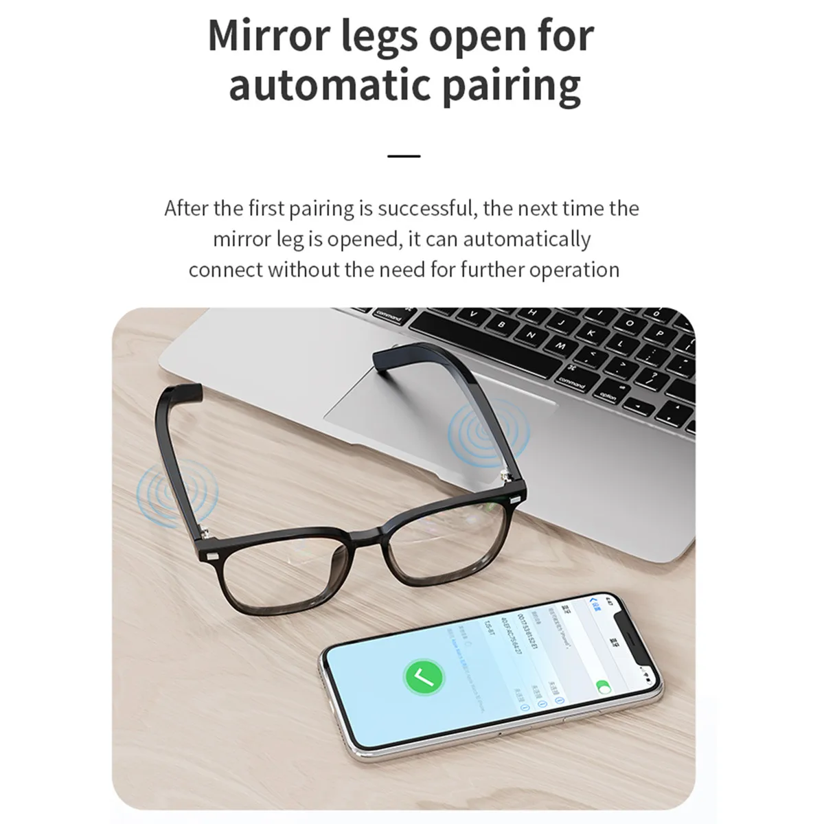 Smart Translate Glasses for Man Wake Up Voice Assistant UV Protect Smart Sunglasses Artificial Intelligence for Travel Study