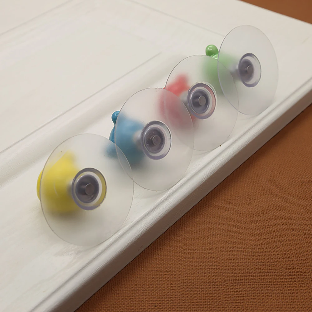 10Pcs Strong Paste Silicone Free Punching Handle Cabinet Glass Door Universal Sticky Tray Drawer Wardrobe Plastic Tray Handle
