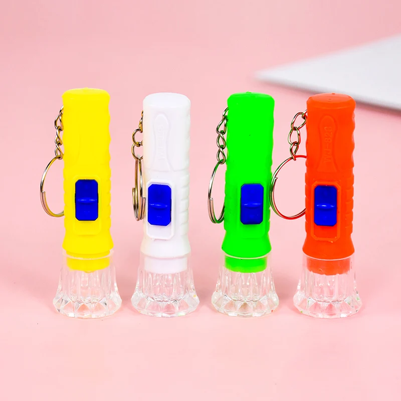 10/30Pcs Schlüsselbund Licht LED Taschenlampen Mini Kinder Taschenlampe Kinder Spielzeug Für Geburtstag Party Gefälligkeiten Zufällige Farbe schlüsselbund Taschenlampe – Detail 5