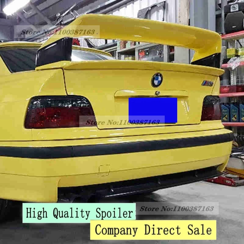 Per Bmw E36 M3 Spoiler 1990-2000 Plastica Abs Non Verniciato Primer Colore Posteriore Tronco Boot Wing Lip Spoiler Accessori Auto