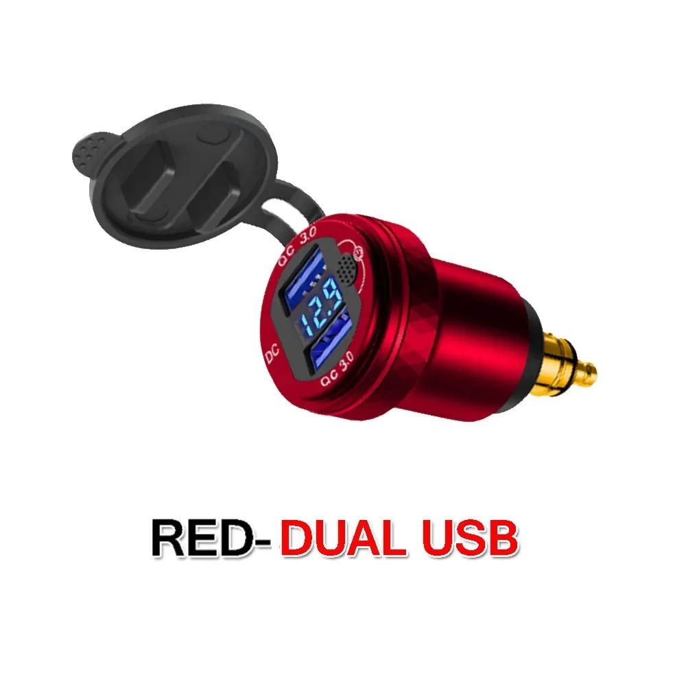 High-Speed Dual USB Charger with LED Display and Type-C PD