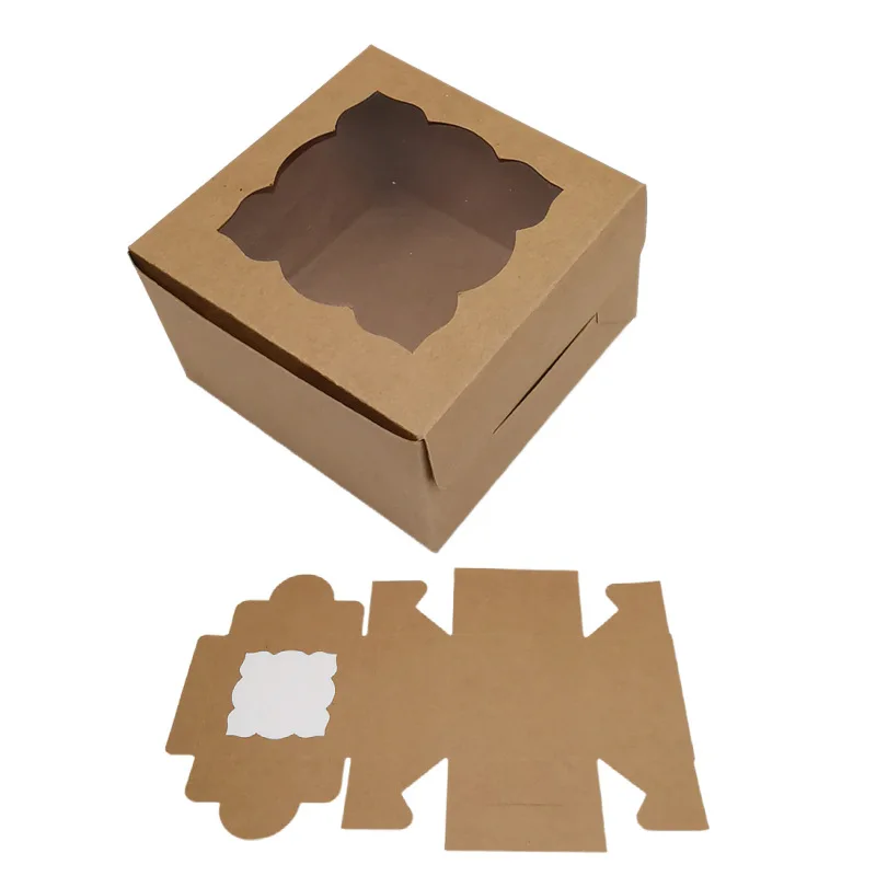 12/24 Stück Kraftpapier-Geschenkboxen, Hochzeitsgeschenk, Süßigkeiten, Kekse, Brot, Papierboxen für Thanksgiving, Weihnachten, Geburtstag, Partyzubehör