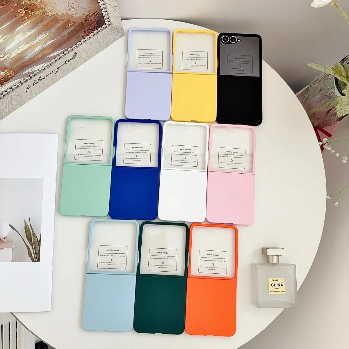 Luxury Ultra-Thin Matte PC Case with Glass Protector for Samsung Z Flip Series