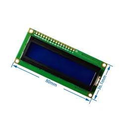 16x2 Green Screen Character LCD Display Module (Blue)