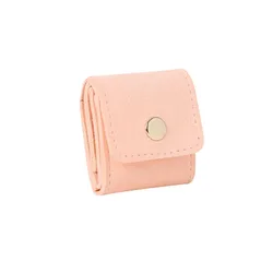 Chic Mini Microfiber Jewelry Organizer Pouch with Snap Button Closure (Pink - small)