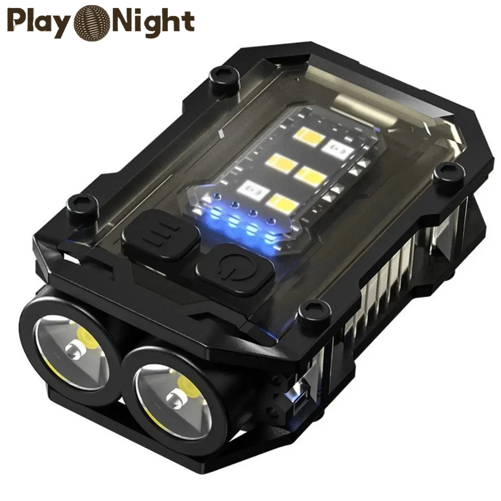 

MINI LED Flashlight Keychain Light Portable Super Bright Torch TYPE-C USB Charge Emergency Work Light with Pen Clip Tail Magnet