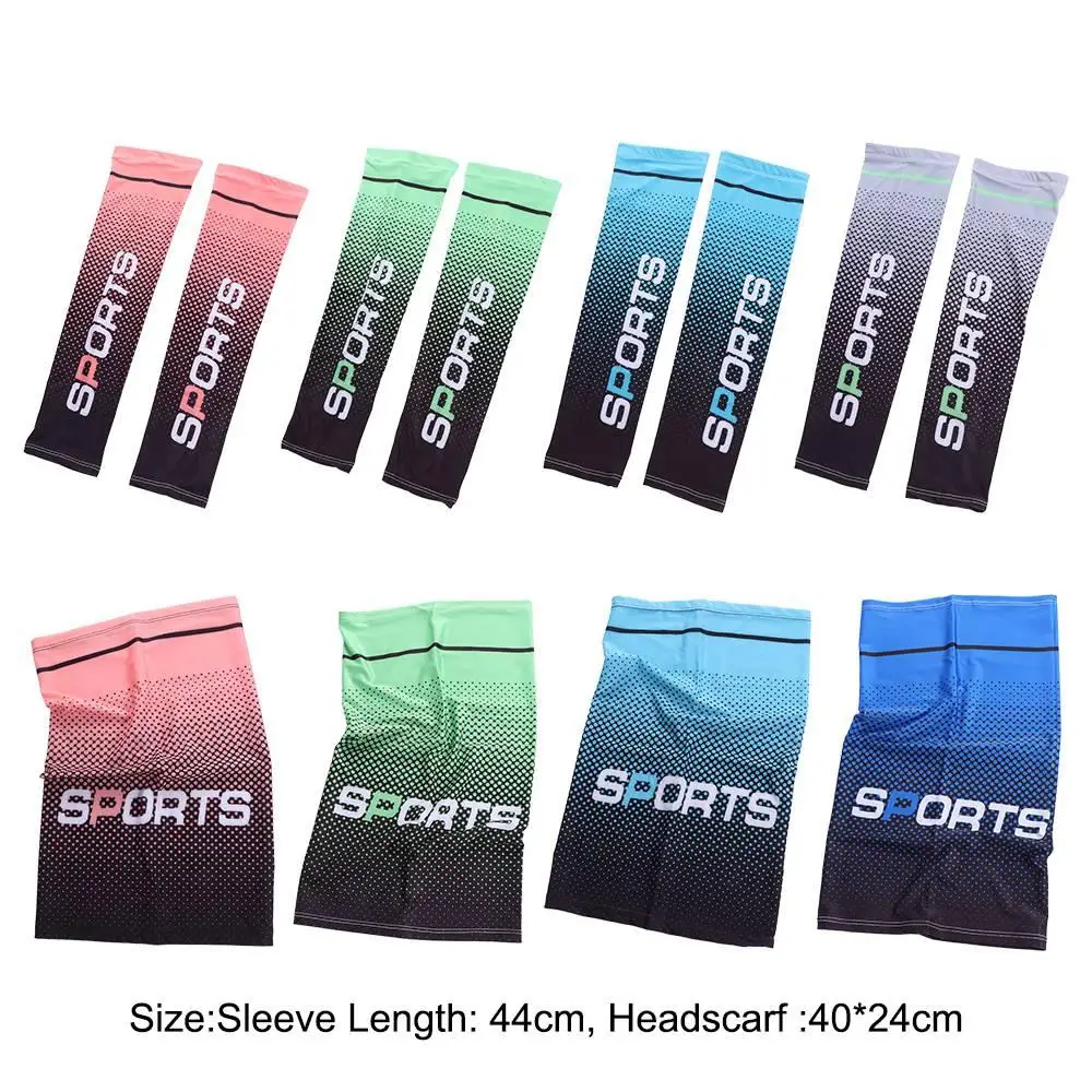 Cover Ice Silk Sleeve Face Protection Cycling Arm Sleeves Sunscreen Headscarf Sports Cooling Sleeves UV Protection Ice