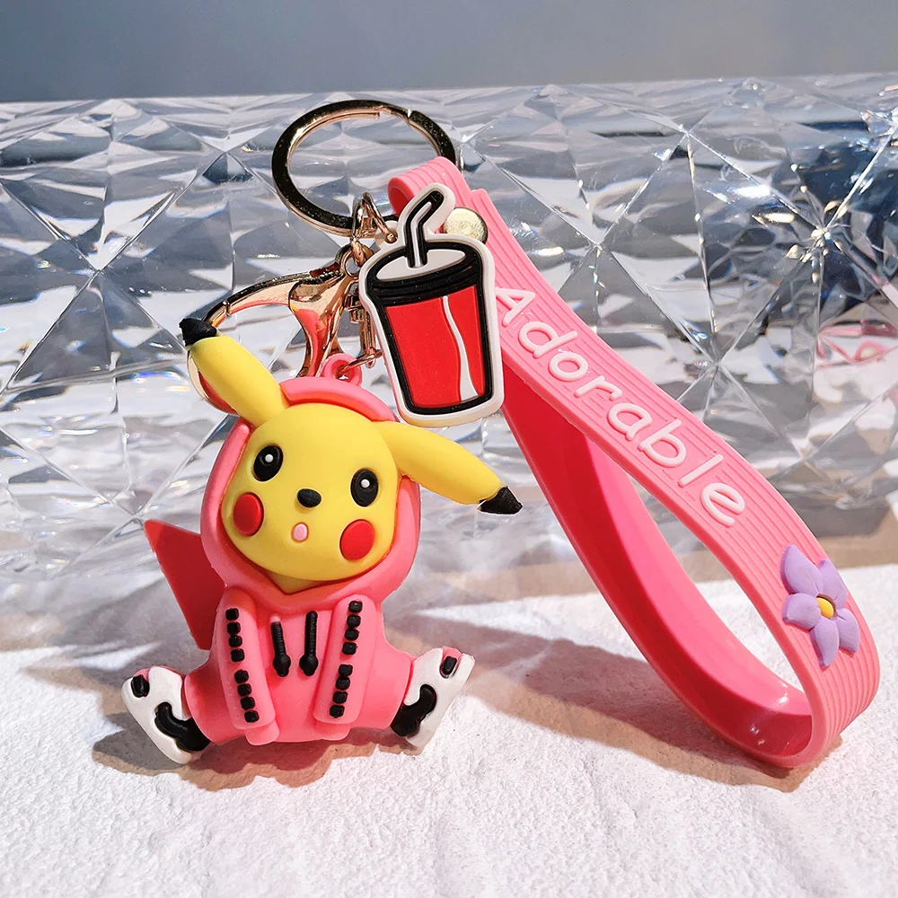 Anime Pokemon Pikachu Car Pendant Kawaii Hoodie Pikachu Groots