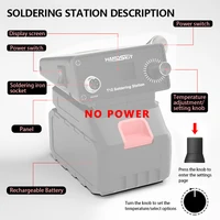 T12 Soldering Station LCD Digital Temp Adjust Soldering Iron Equipment Portable Home Electronics Repair Rework Tool Set No Power 4