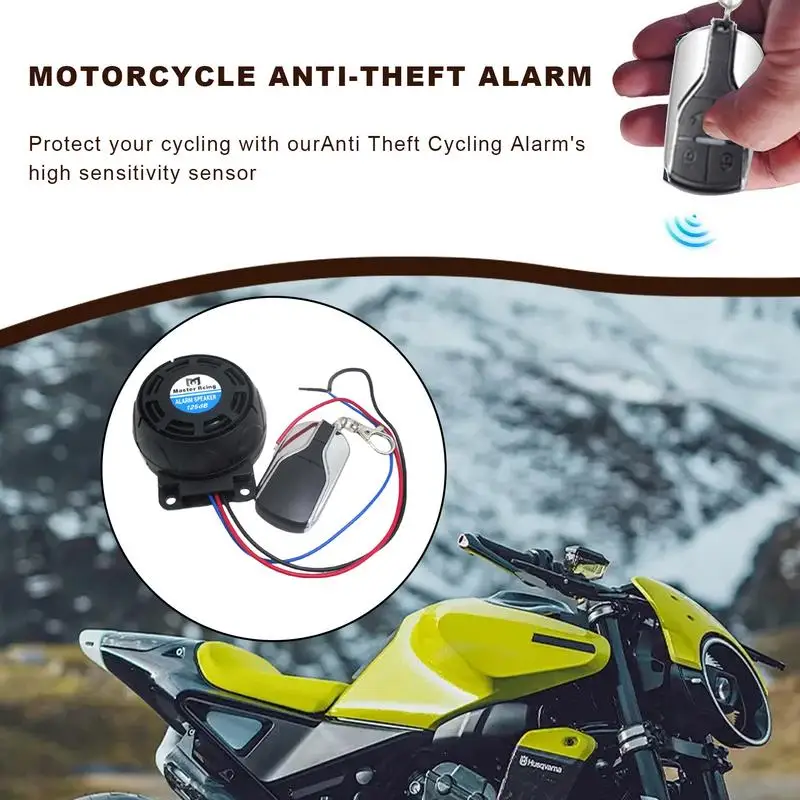 Anti Theft Cycling Alarm Waterproof Remote Control Motorcycle Anti-Theft Warner Loud Alarm With High Sensitivity Security System