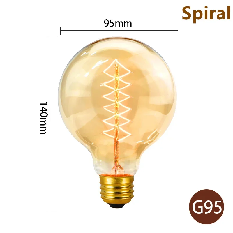 ตัวเลือกสินค้า หลอดไฟ Edison ไส้ 40W E27 ตกแต่งบ้านสไตล์วินเทจ