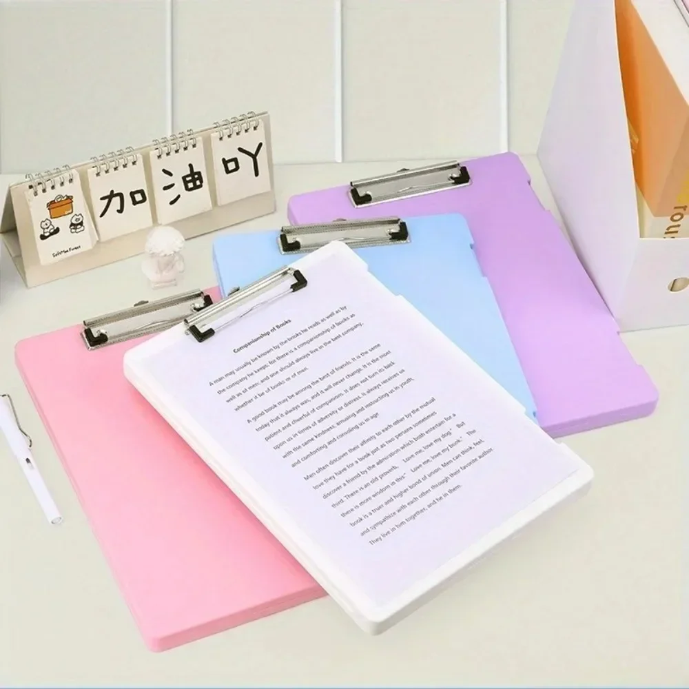 A4 Paper File Document Storage Box Folder Clip Writing Board WordPad Office School Stationery Holder Organizer Case