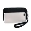 Women Long Zipper Purse Handbag Multicolor Three Layer Nylon Wallet Waterproof Mobile Phone Bag With Lanyard Wrist Bag 6