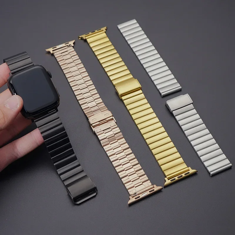 Premium Stainless Steel Watch Strap - Sleek Metal Wristband Bracelet