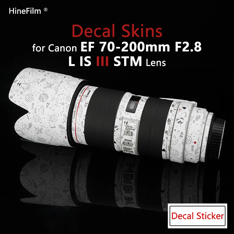 Iii Lente Premium Decalque Pele para Canon ef 70200 mm f 2.8l é Iii Usm Lente Capa Filme Envoltório Etiqueta Envoltórios Capa Cases 70200 F2.8