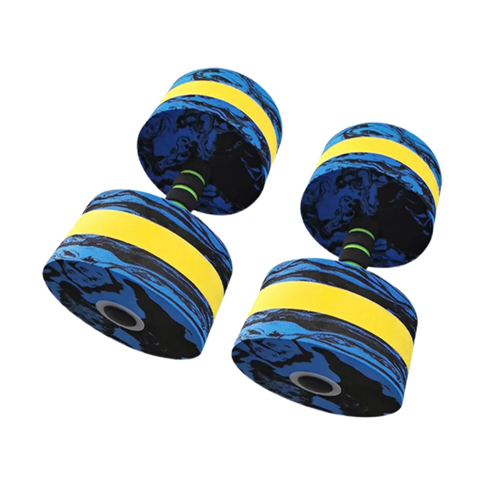 2Pcs Aquatic Dumbbells Fitness Barbells Portable Pool Resistance Foam Water Dumbbells for Indoor Aquatic Exercise Kids Adults