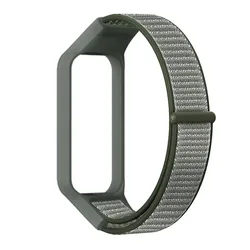 Nylon Loop Watchband with Protective Case for Smart Watches - Stylish Strap Accessory (橄榄绿)