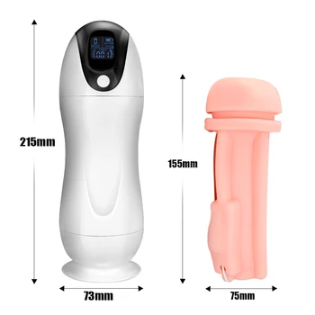 New Male Masturbator Thrust Counter Vibrators Vaginal For Men Real Pussy Glans Sucker Penis Exerciser Cock Oral Sex Toys Erotic 6