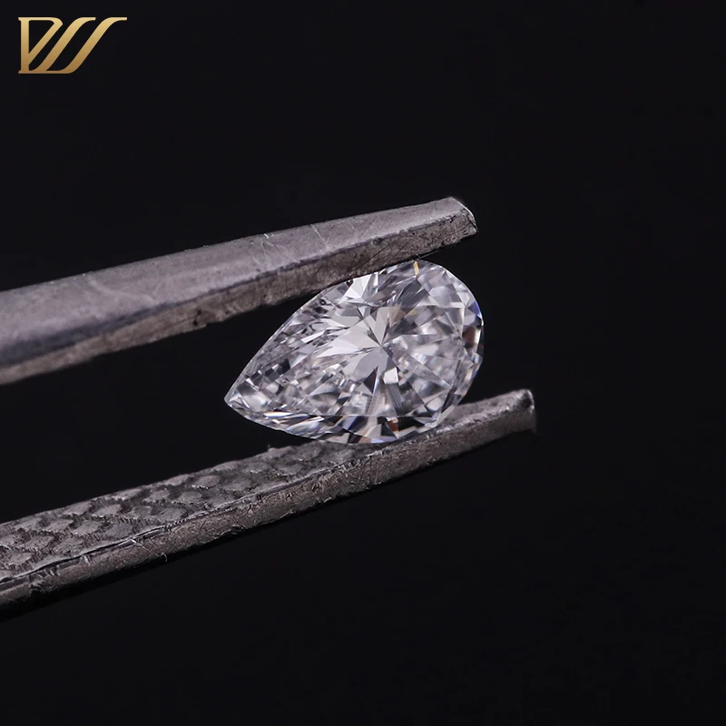 Provence 1/1.5/2/3ct lab grown diamond loose pear shaped F color VS lab grown CVD diamond with IGI certificate