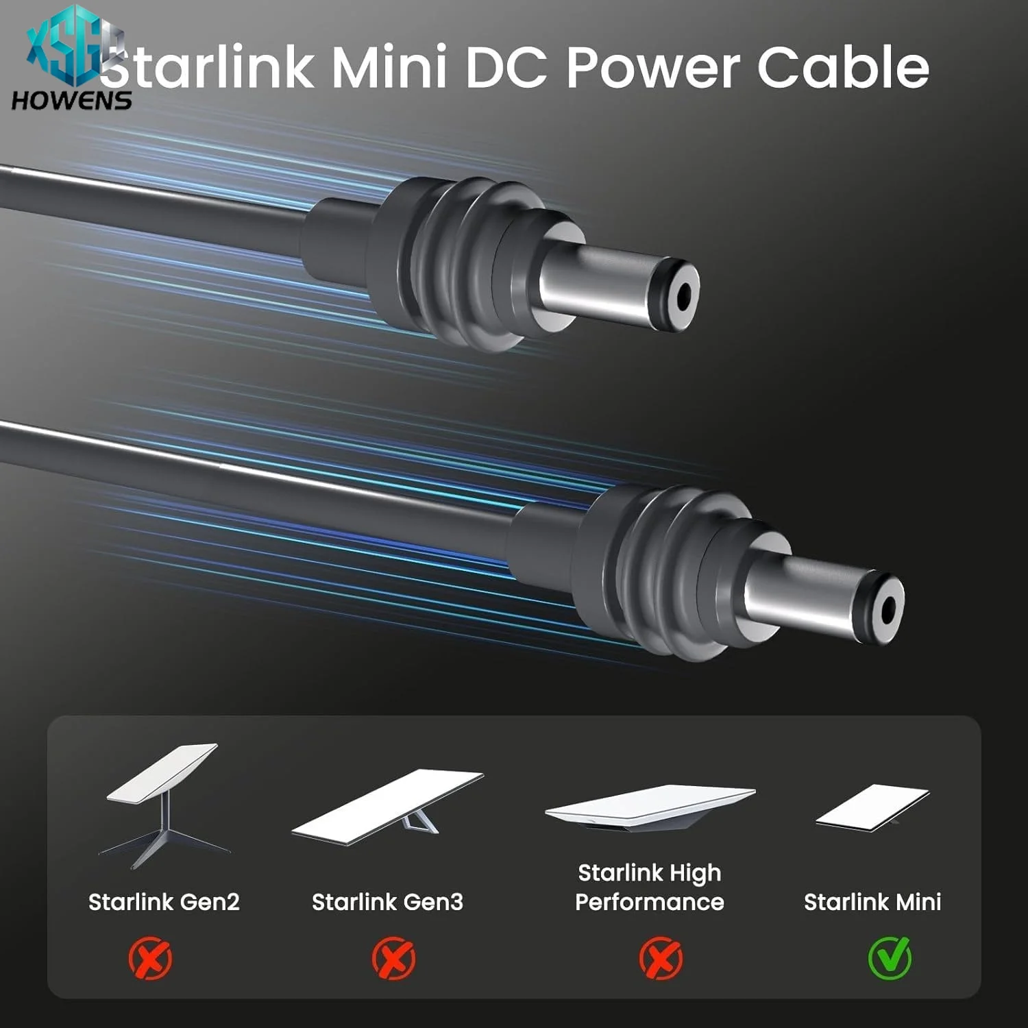 스타링크 미니 케이블, 스타링크 미니 USB C-DC 방수 전원 케이블 100W 입력 USB 타입 C-DC 케이블 (6.6피트 / 2m)