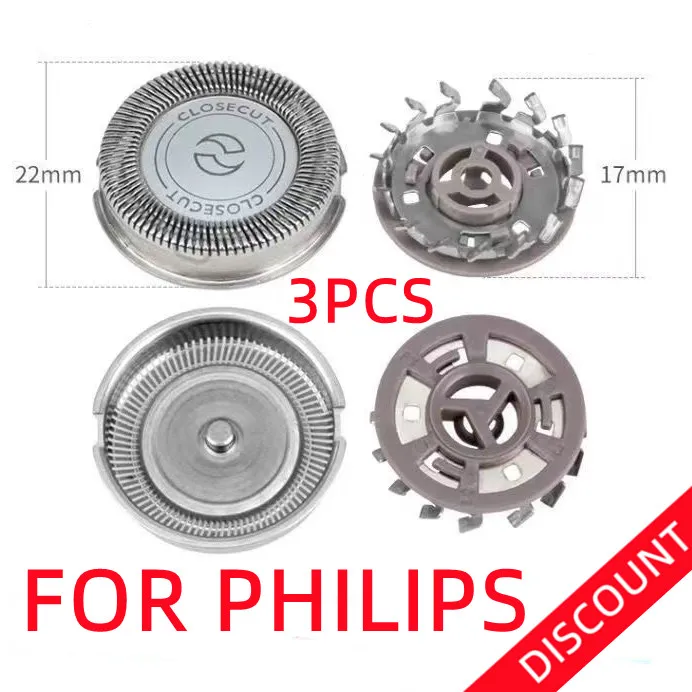 For Philips Norelco HQ6610 HQ6853 HQ5625 HQ6640 HQ6854 HQ6855 3pcs Replacement Shaver Head Razor Shaving Head Blade Cutter the blade cutter replacement shaving head for norelco arcitec razor rq10 fixed blade razor blade wholesaled