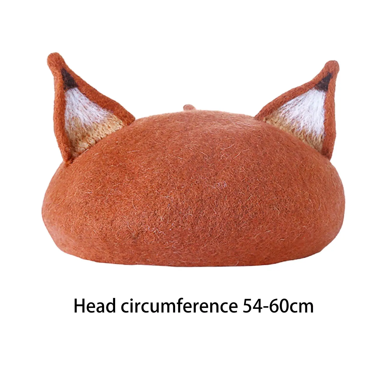 Fox Beret Hat Soft Luxury Decorations Costume Hats Winter Felt Cap Painter Hat for Party New Year Birthday Gift Festival Adults