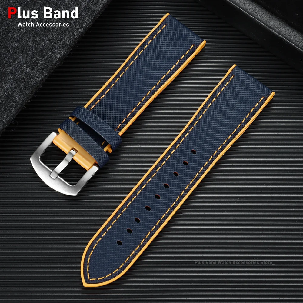 Nylon Sailcloth Rubber Hybrid Waterproof Watch Strap Bracelet