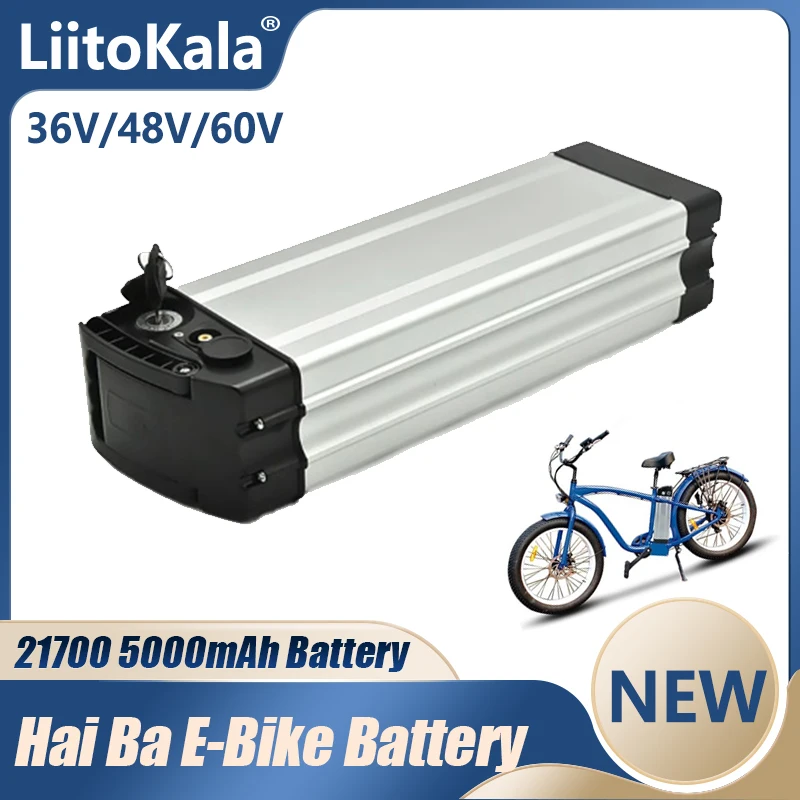 LiitoKala Haiba 36V 48V 60V Lithium ion Ebike Bicycle Battery Pack 15Ah 20Ah 30Ah For MiFa CMACEWHEEL GW20 750W Folding Bike