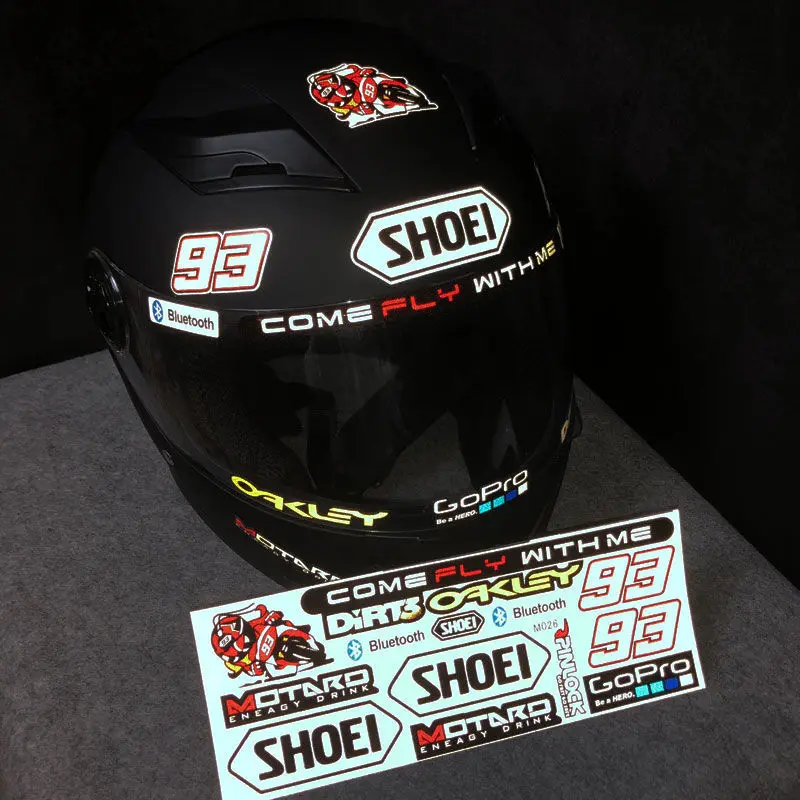

Y2K Reflective motorcycle helmet stickers decorative waterproof