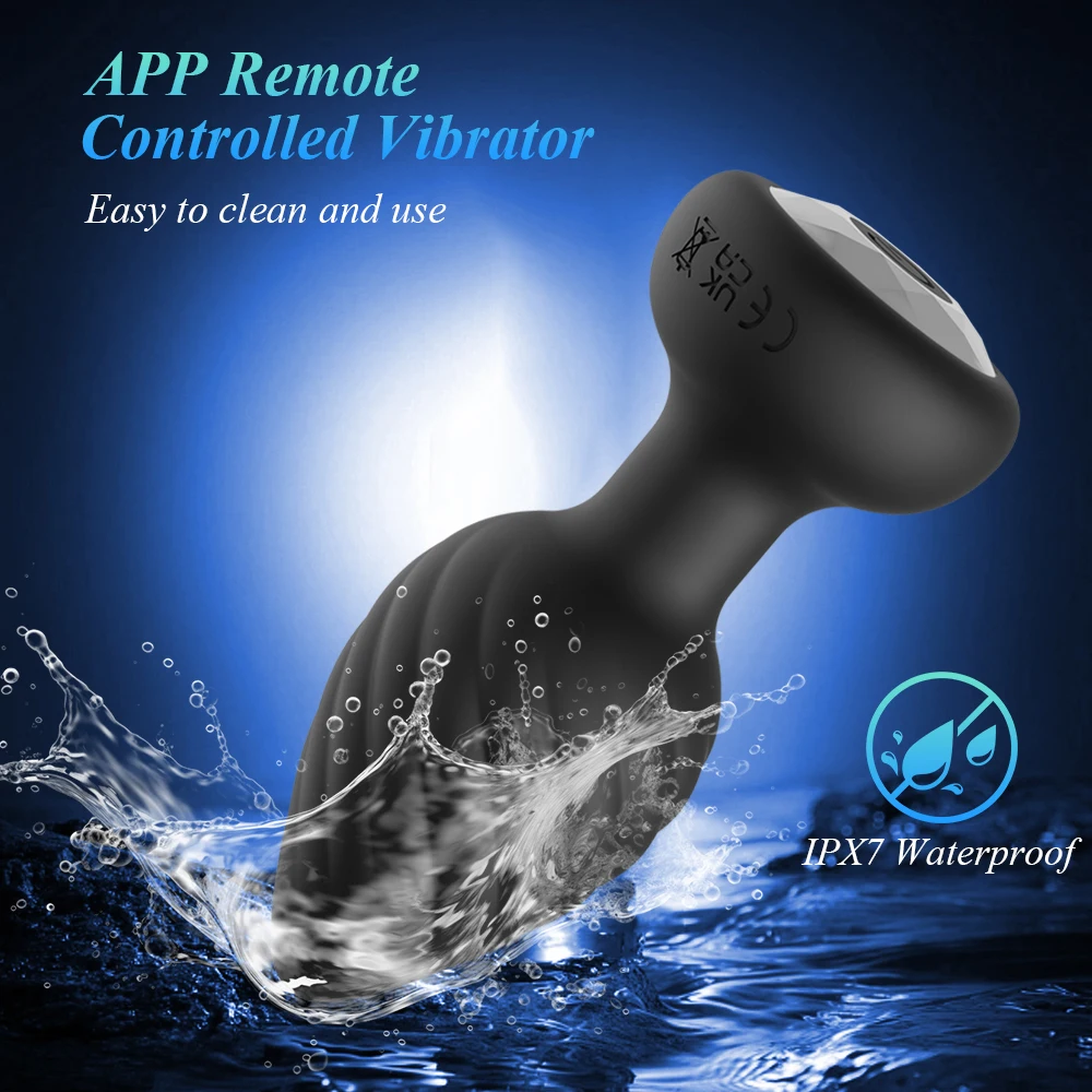 Plug anale vibrante con telecomando wireless per uomo_voghion.com