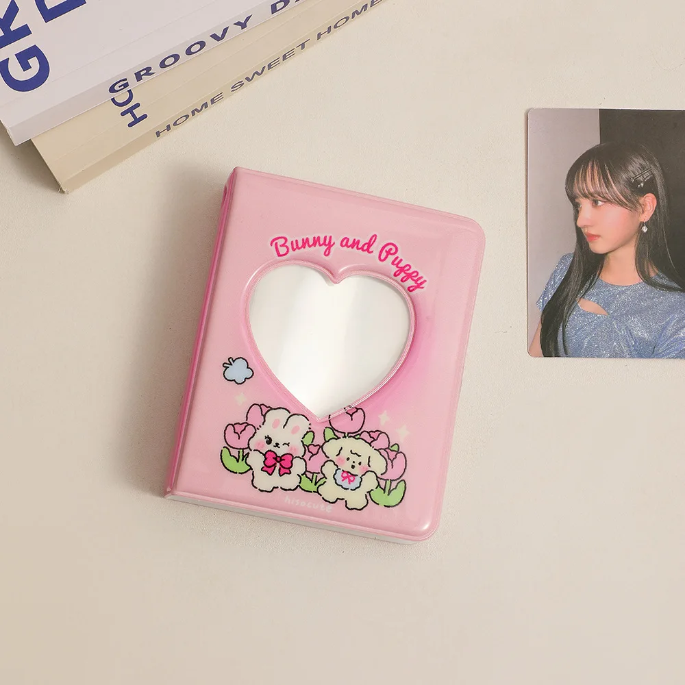 20sheets Original Heart Photocard Holder PVC Cartoon Album Love Hollow Out Album Card Storage Booklet Student Idol Cards Booklet 5