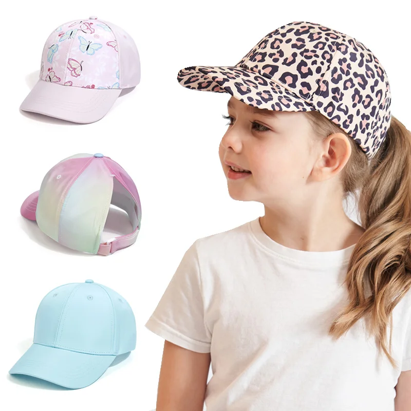 Mother Kids Baseball Caps for Girls Accessories Summer Child Girl Sun Hat Sports Travel Children Cap Adjustable 53/56cm kids baseball cap for girls boys cotton fashion checkerboard dots children caps adjustable size spring summer outdoor sun hats