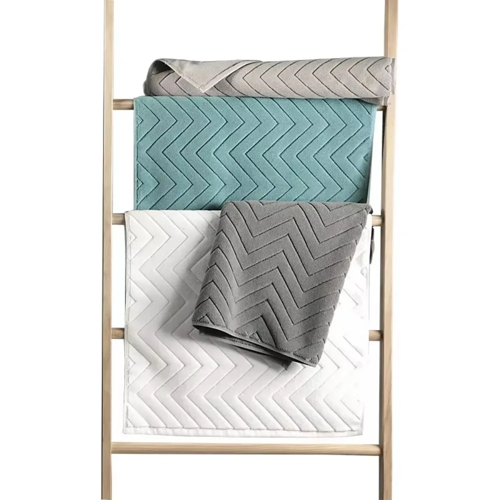 Hotel Floor Towel Spa Club Home Bathroom Cotton Yarn Jacquard Foot Floor Towel Mat Soft Absorbent Mat Alfombra De Ba&ntilde;o floor mat bathroom mat absorbent bathroom mat bathroom floor mat bath mat