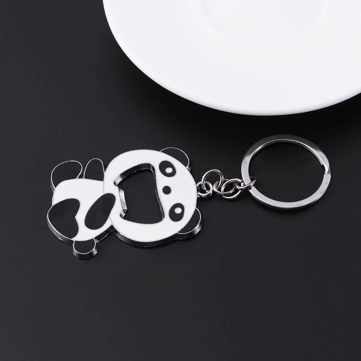 

Cute Panda Key Chain Home Kitchen Dinner Accessory Tools Beer Soda Bottle Opener Key Ring Holiday Gift Hotel Bar Supplies A35