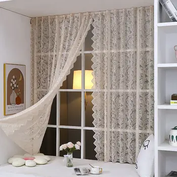 French Lace Sheer Curtain Panel 1