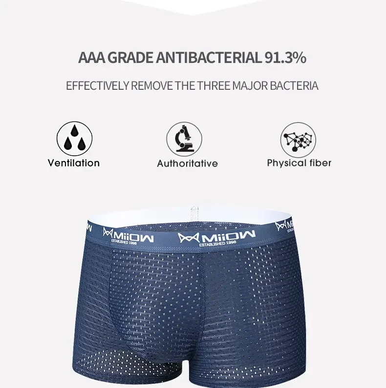 MiiOW Men's Breathable Boxer Briefs Image 4