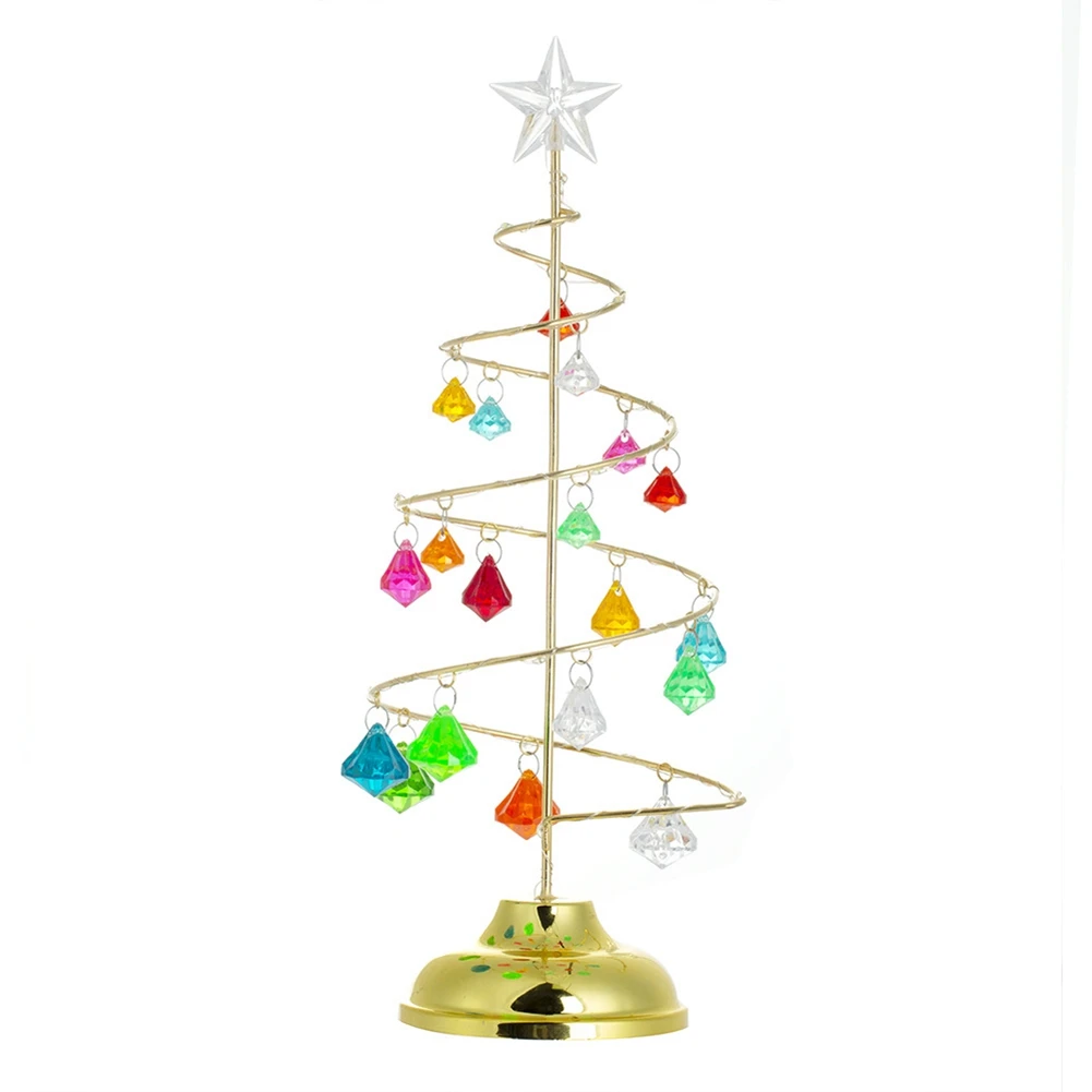 

Рождественские украшения для елки, Хрустальный декор для стола, рождественские подарки, освещение для рождественской елки, лампа для декора L