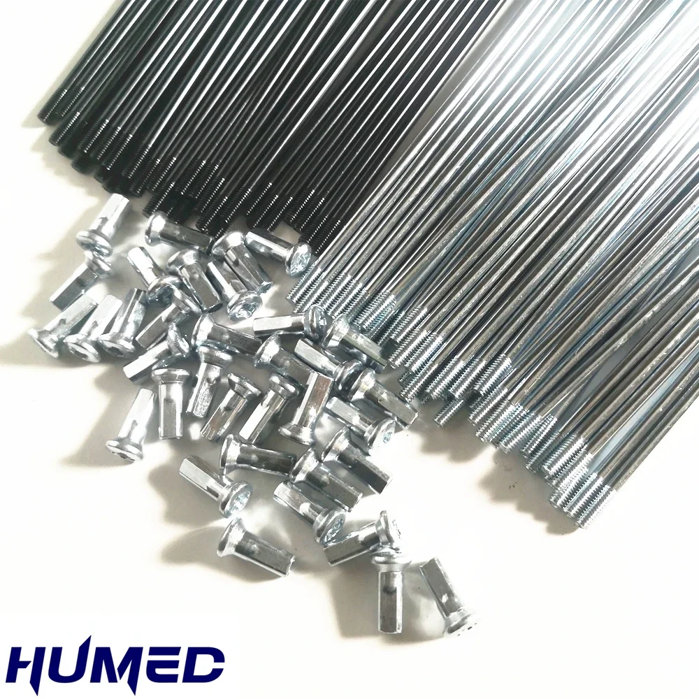 36pcs/lot Motorcycle spoke diameter 4.0mm 170/175/180/190/195/200/205/210mm black/silver bicycle spoke off-road motorcycle