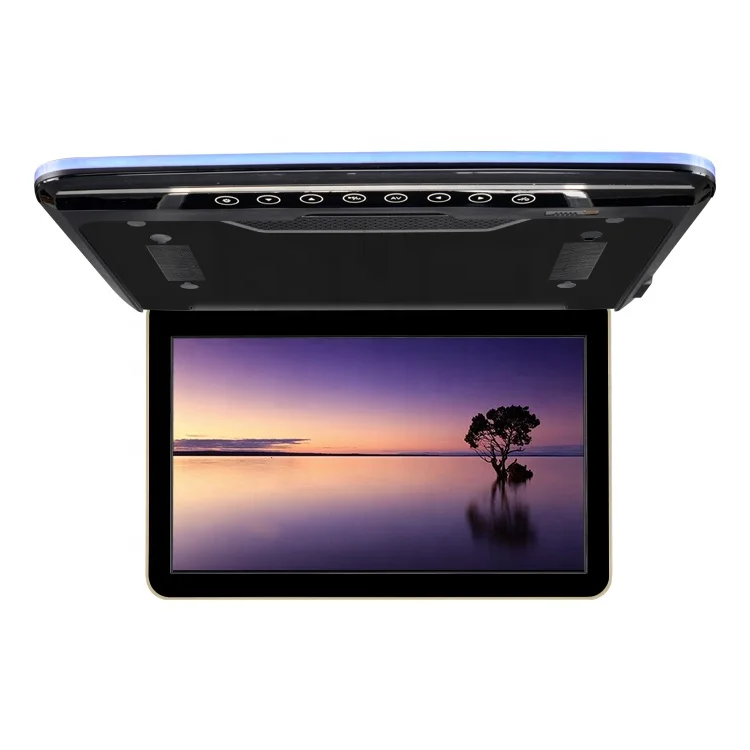 

13,3 дюймовый Сверхтонкий откидной автомобильный монитор с Android Wifi Miracast потолочное крепление микроавтобусный экран ТВ монитор