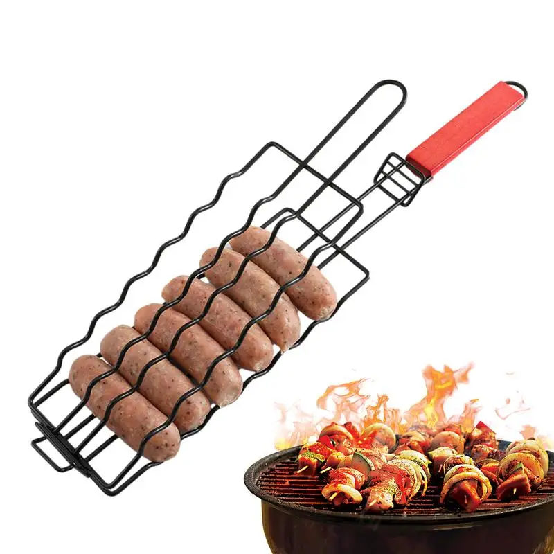 

Grilling Basket Barbecue Cylinder Cage Cooking Accessories For Veggies Vegetable Fish Meat Food Camping BBQ Rolling Basket