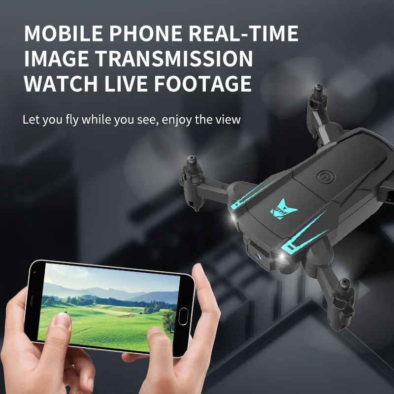 Drone Selfie de Poche Dual Camera 4K Pliable - Rouge