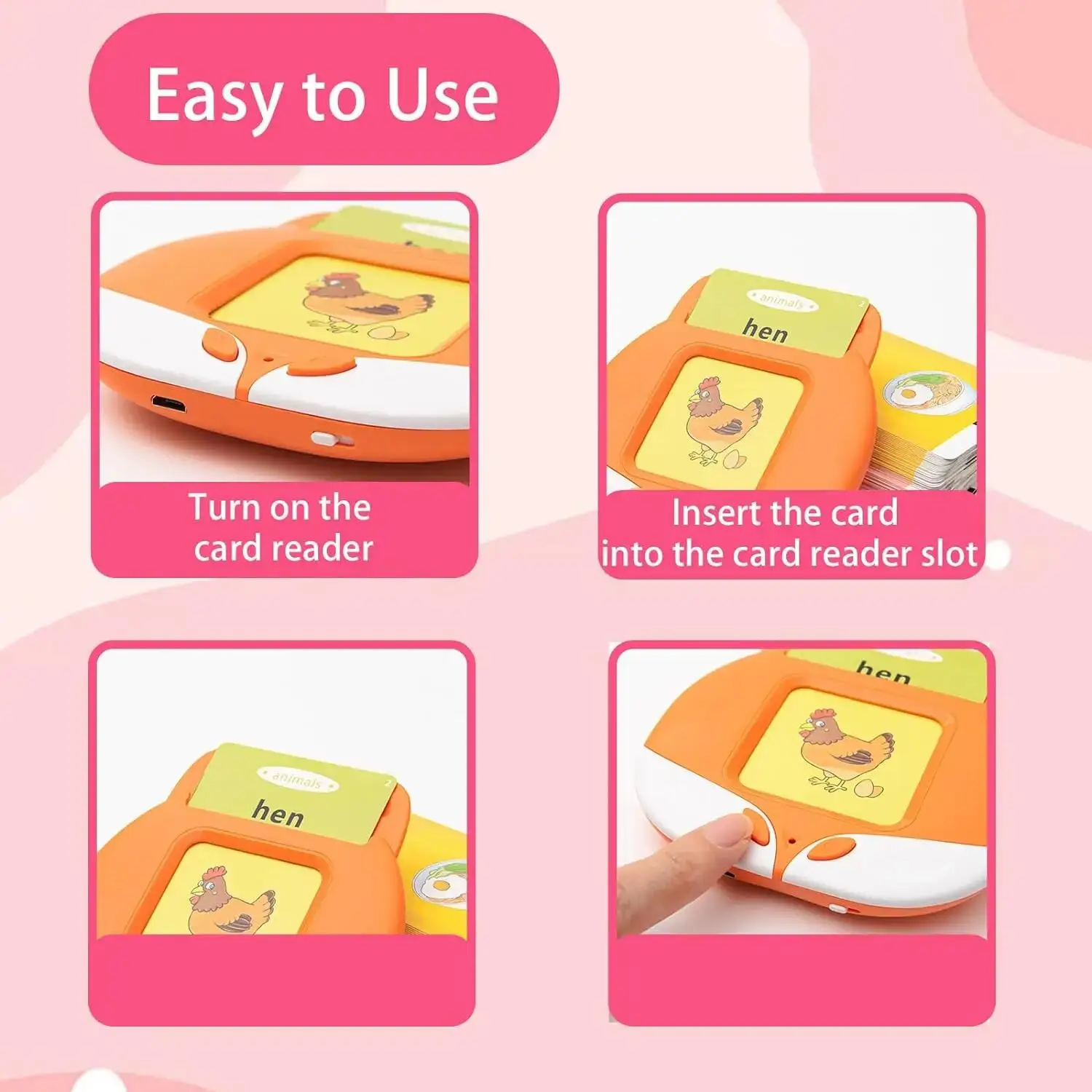 English puzzle children's early education card insertion machine, baby early education enlightenment learning machine card 4